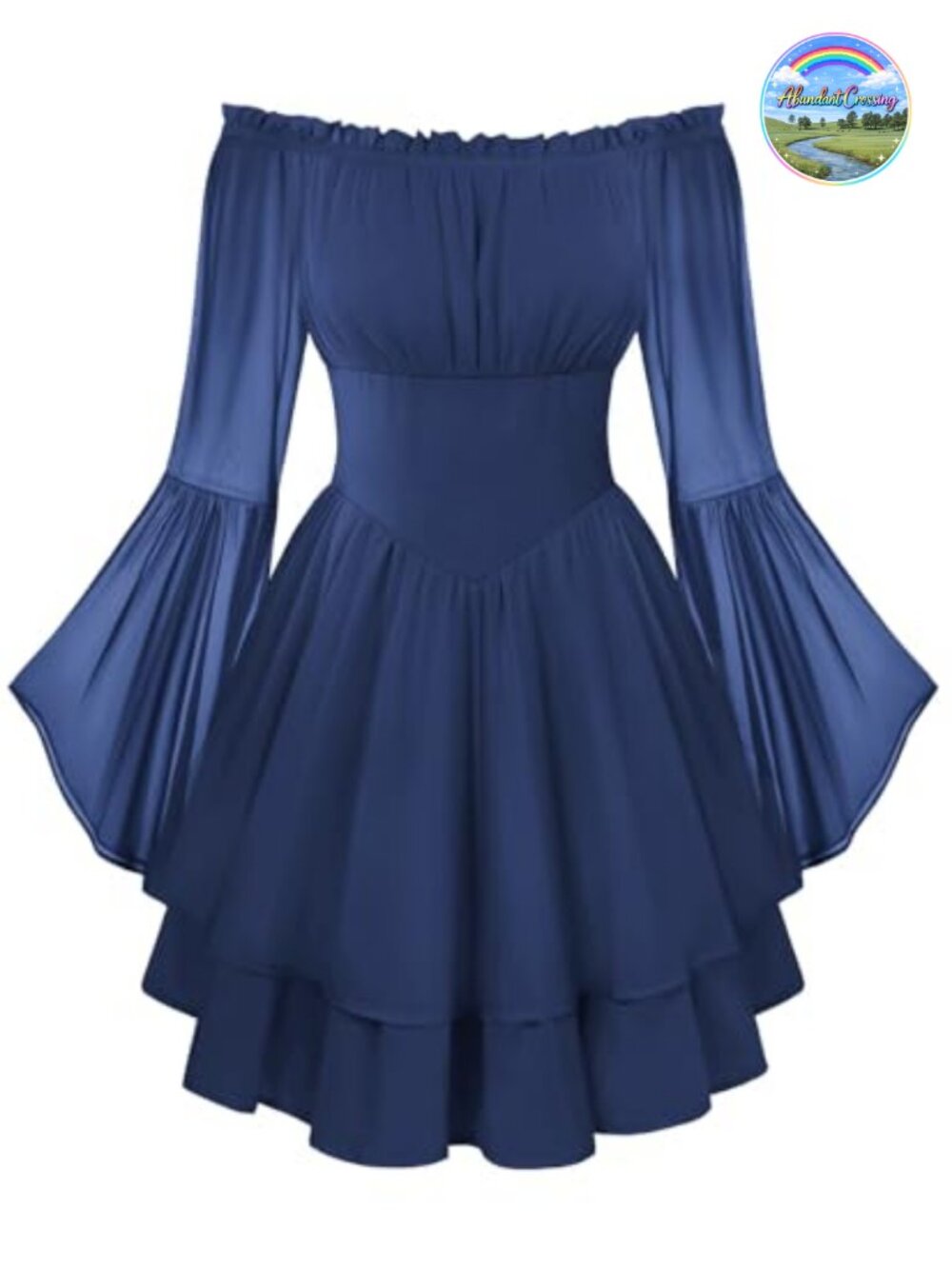Corset Dress Off Shoulder Bell Sleeve Mini Dress